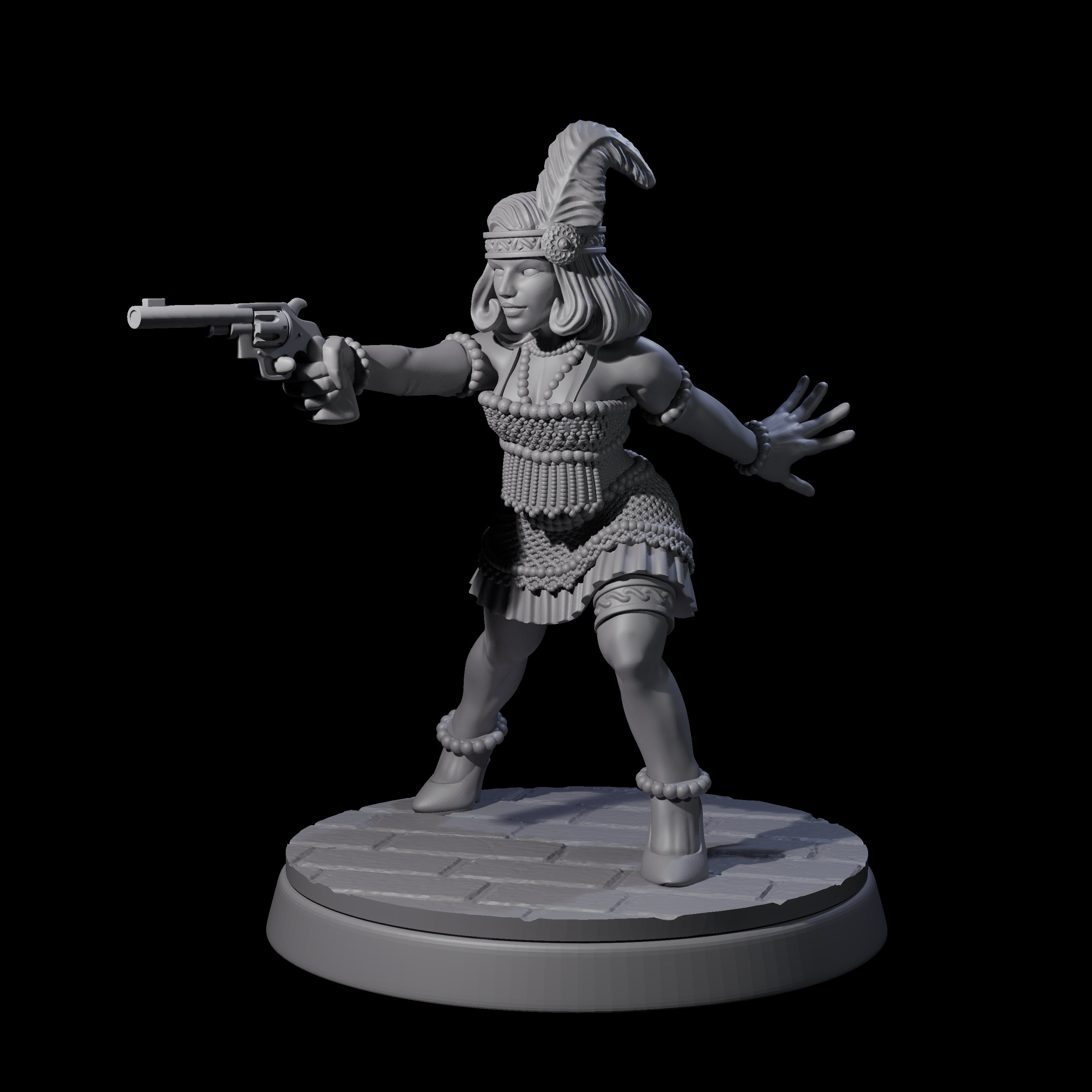 Threatening Flapper Miniature for Dungeons and Dragons, Pathfinder or other TTRPGs