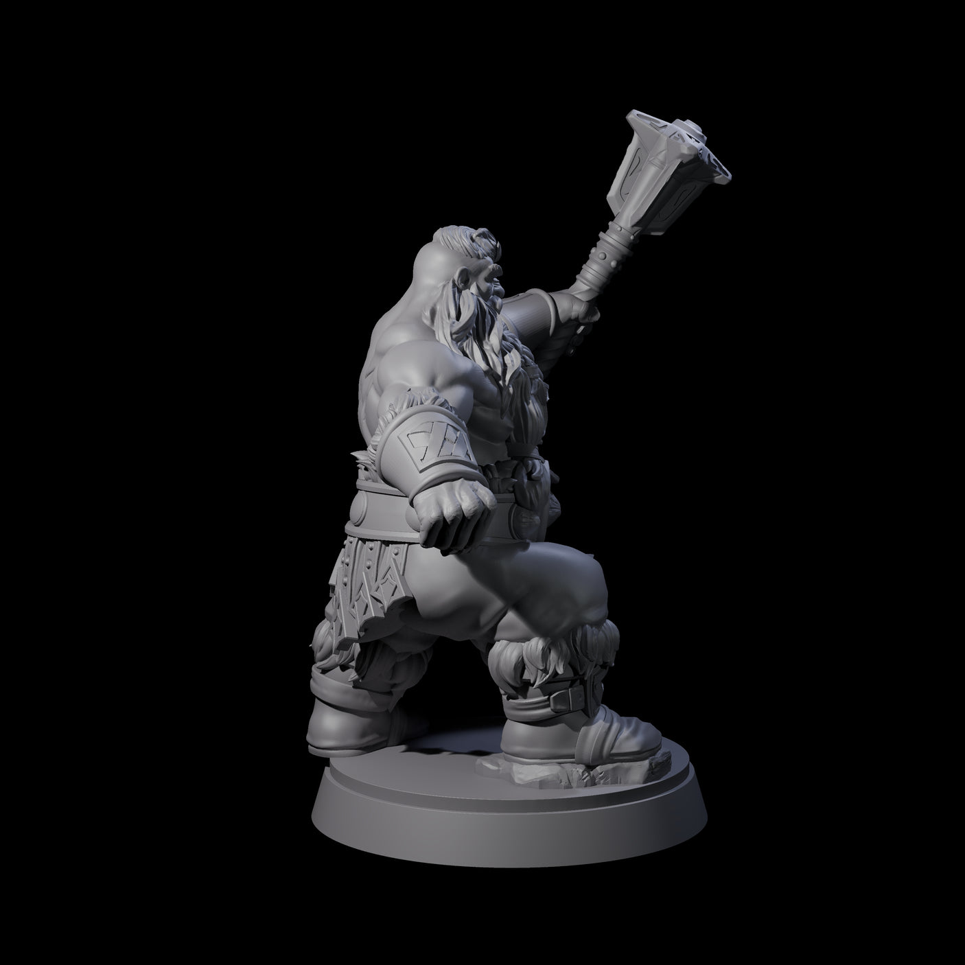Three Advancing Dwarf Barbarians Miniature for Dungeons and Dragons, Pathfinder or other TTRPGs