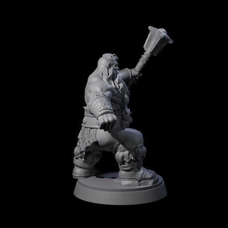 Three Advancing Dwarf Barbarians Miniature for Dungeons and Dragons, Pathfinder or other TTRPGs