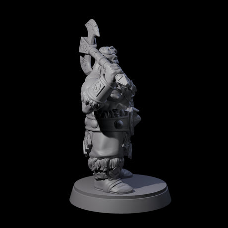 Three Advancing Dwarf Barbarians Miniature for Dungeons and Dragons, Pathfinder or other TTRPGs