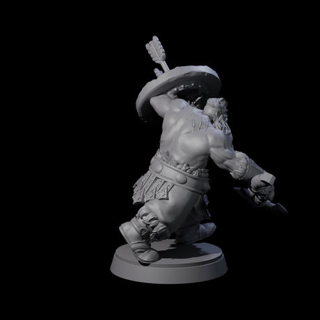 Three Advancing Dwarf Barbarians Miniature for Dungeons and Dragons, Pathfinder or other TTRPGs