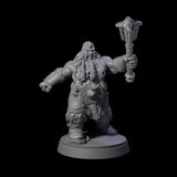 Three Advancing Dwarf Barbarians Miniature for Dungeons and Dragons, Pathfinder or other TTRPGs