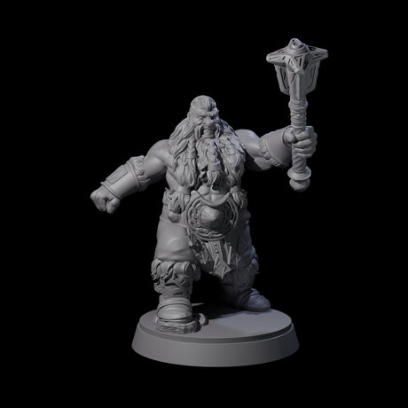 Three Advancing Dwarf Barbarians Miniature for Dungeons and Dragons, Pathfinder or other TTRPGs