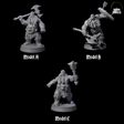 Three Advancing Dwarf Barbarians Miniature for Dungeons and Dragons, Pathfinder or other TTRPGs