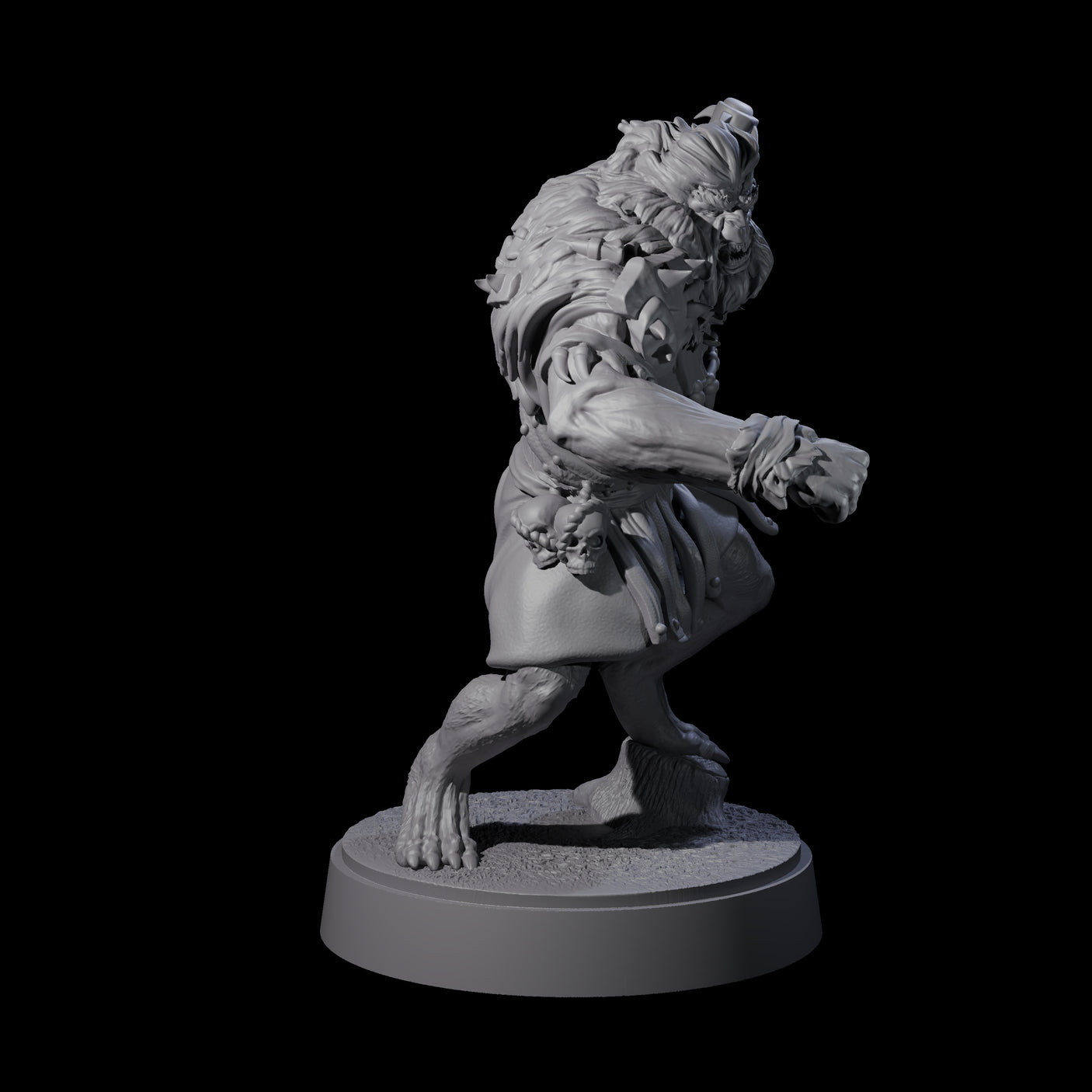 Three Ape-like Bugbears Miniature for Dungeons and Dragons, Pathfinder or other TTRPGs