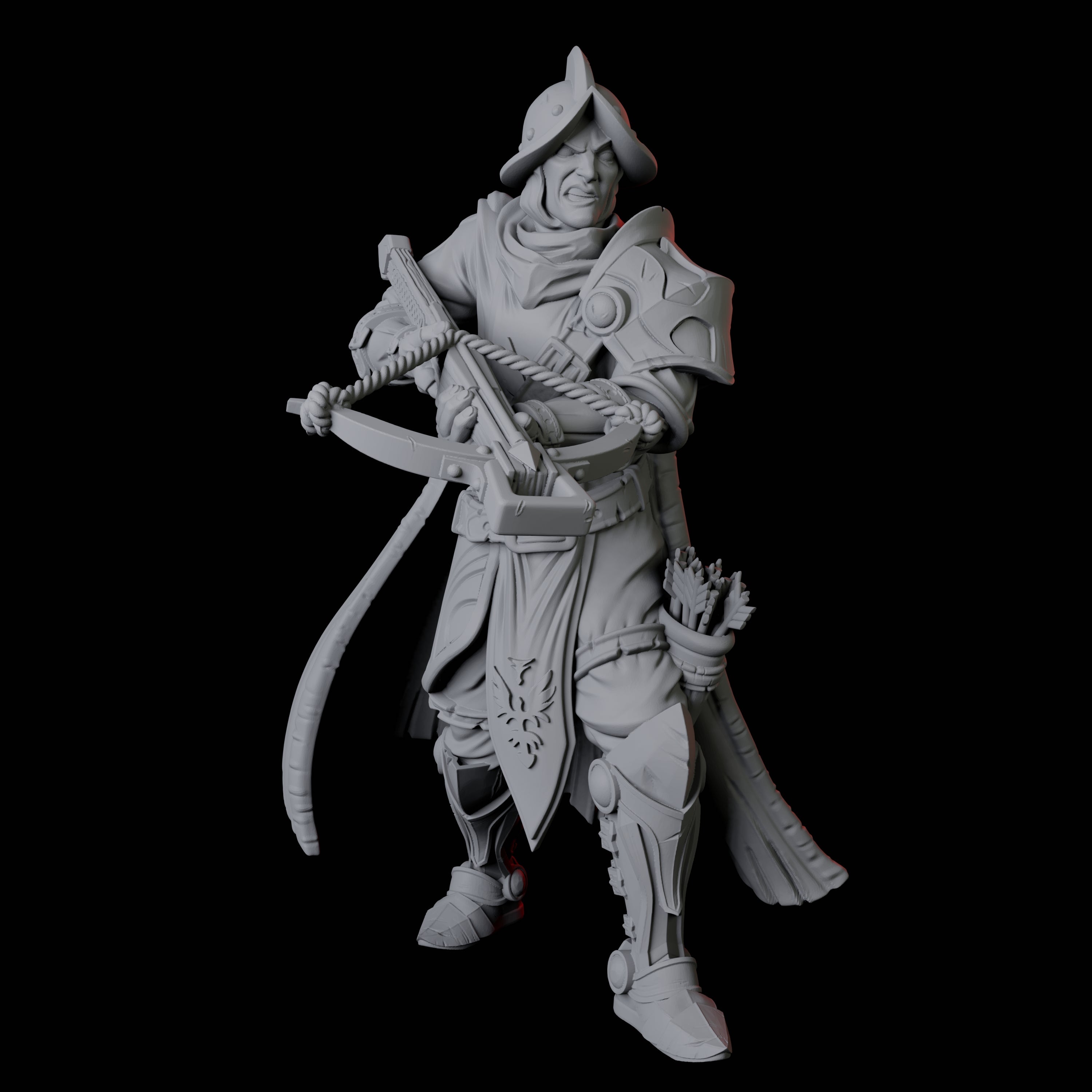 Three Arbalist Knights Miniature for Dungeons and Dragons, Pathfinder or other TTRPGs
