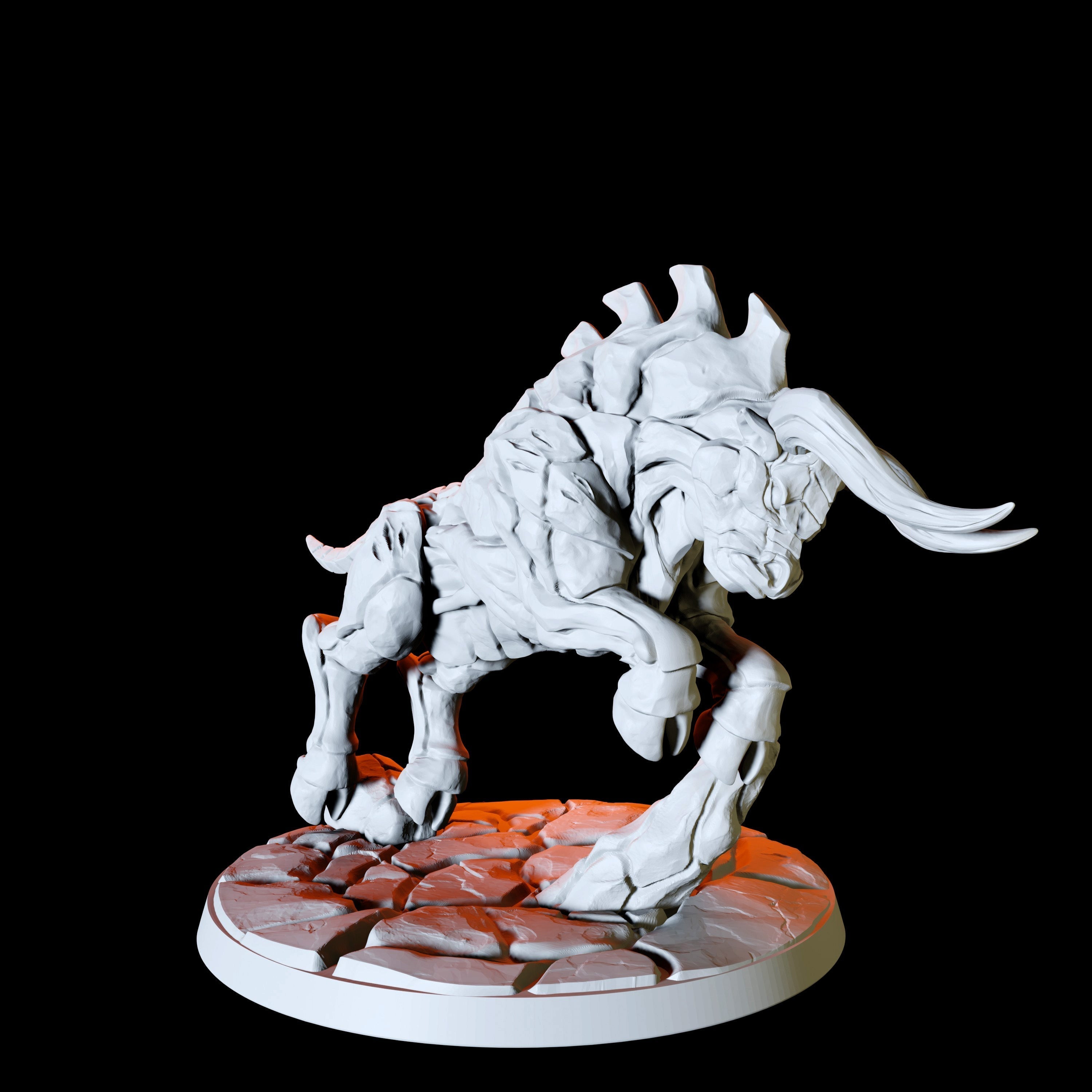 Three Armoured Bulls Miniature for Dungeons and Dragons