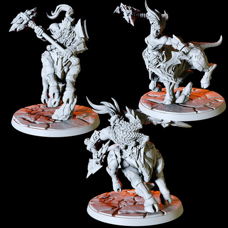 Three Armoured Centaurs Miniature for Dungeons and Dragons, Pathfinder or other TTRPGs