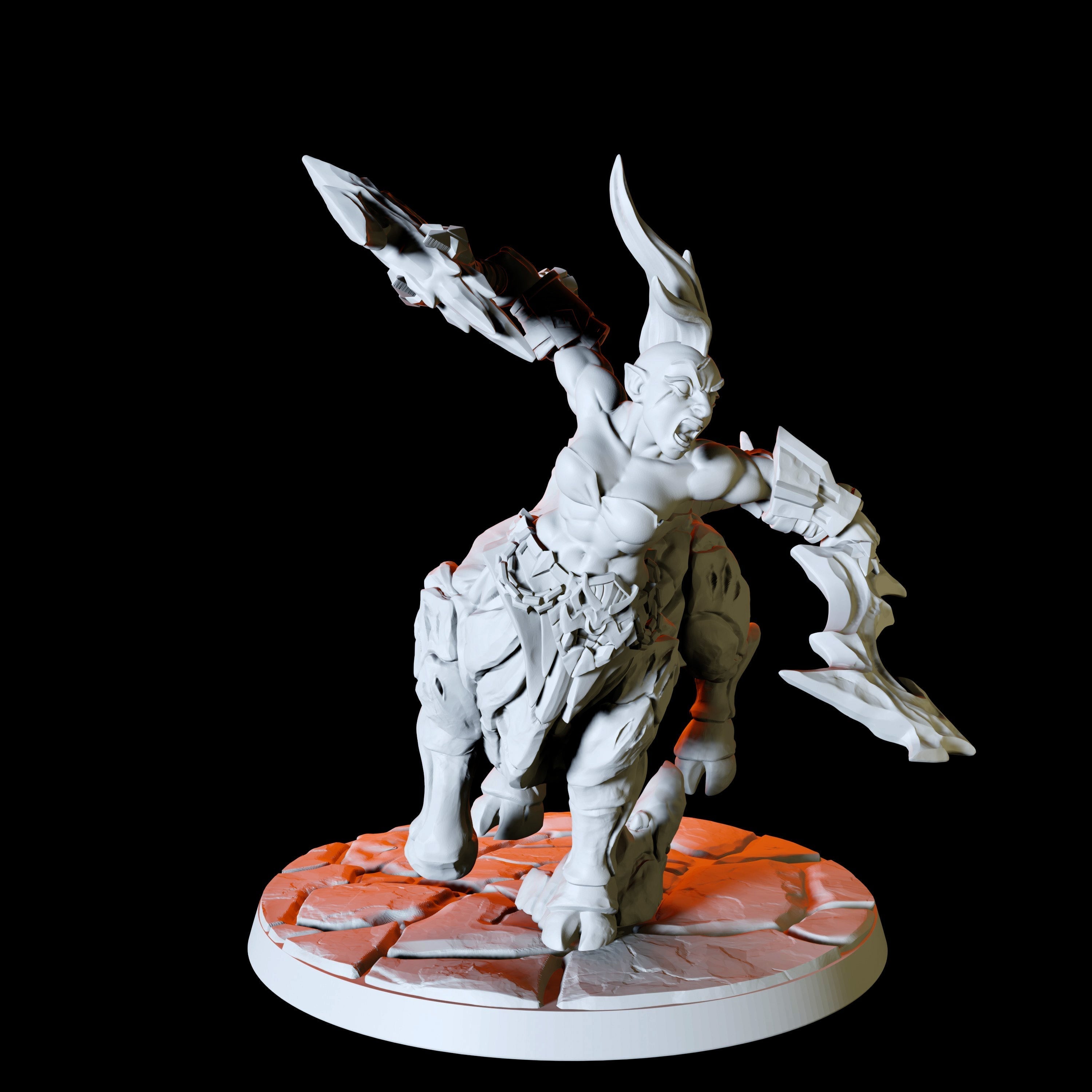 Three Armoured Centaurs Miniature for Dungeons and Dragons