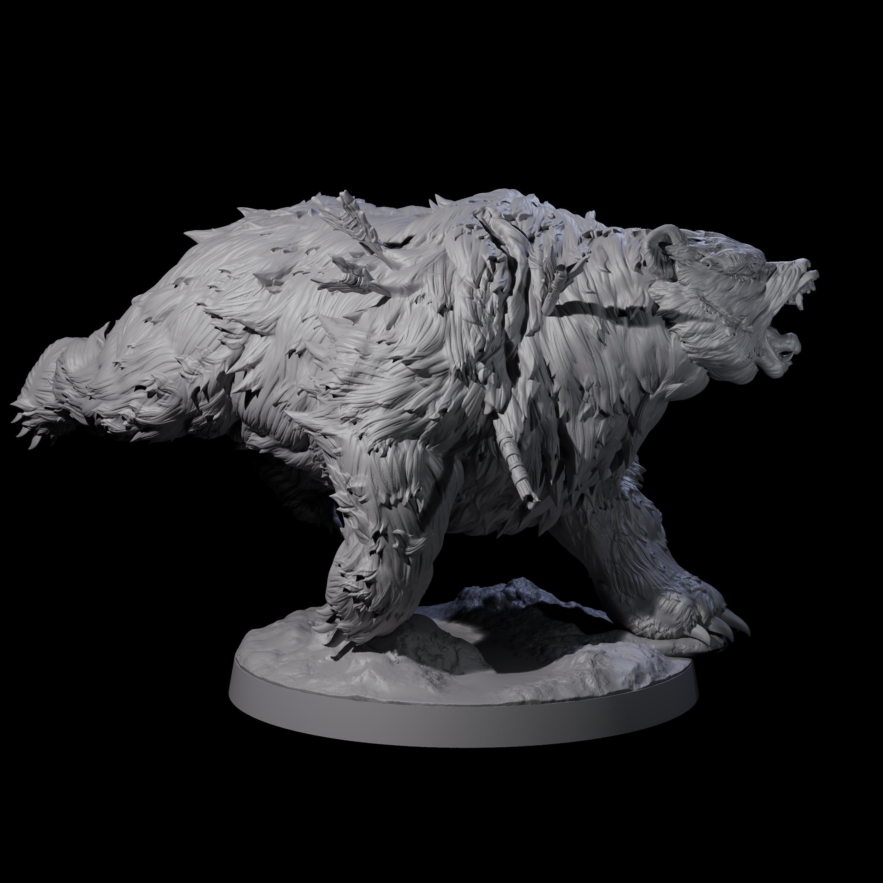 Three Battle Hardened Dire Bears Miniature for Dungeons and Dragons, Pathfinder or other TTRPGs