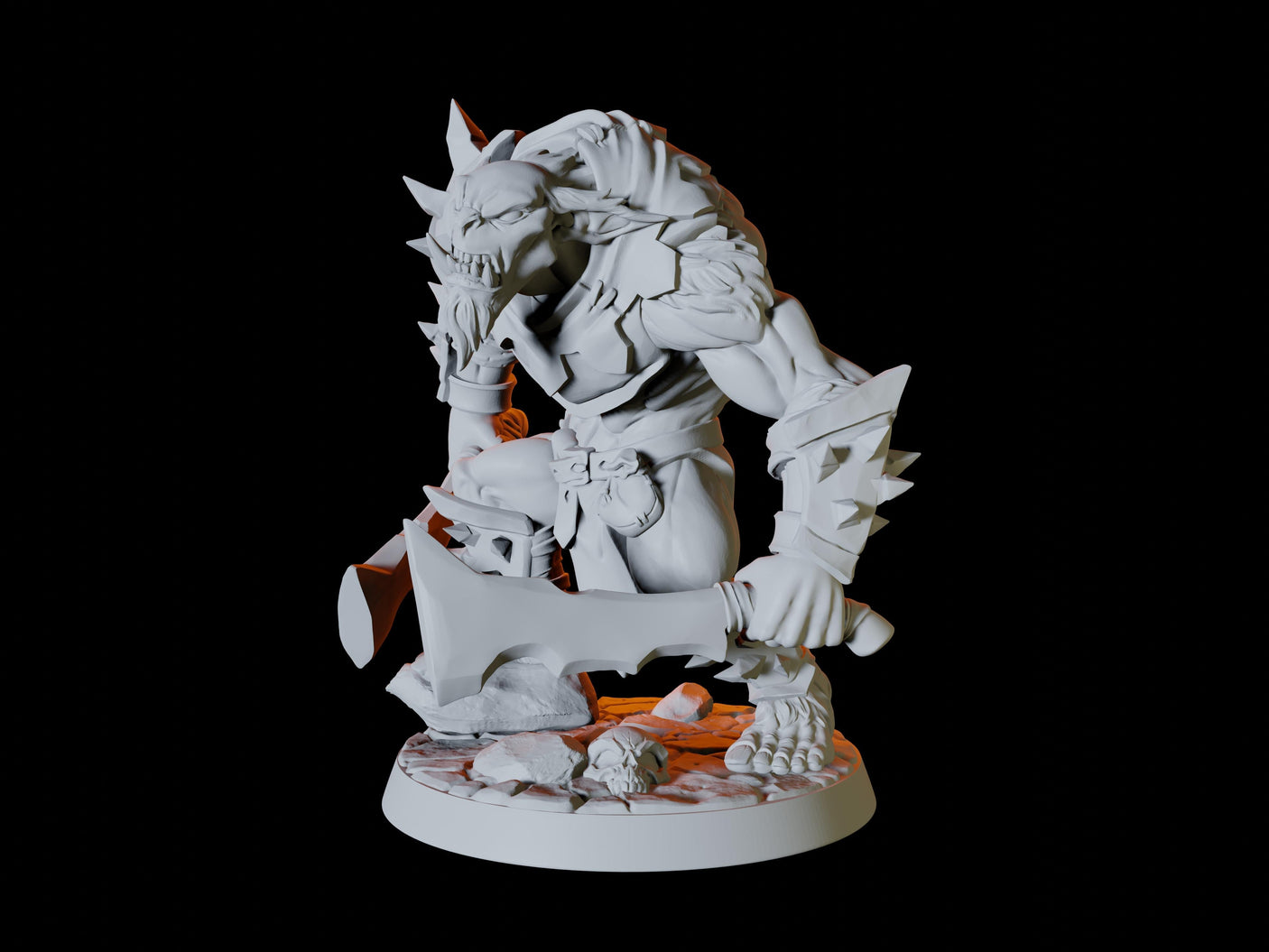 Three Bugbears Miniature for Dungeons and Dragons, Pathfinder or other TTRPGs