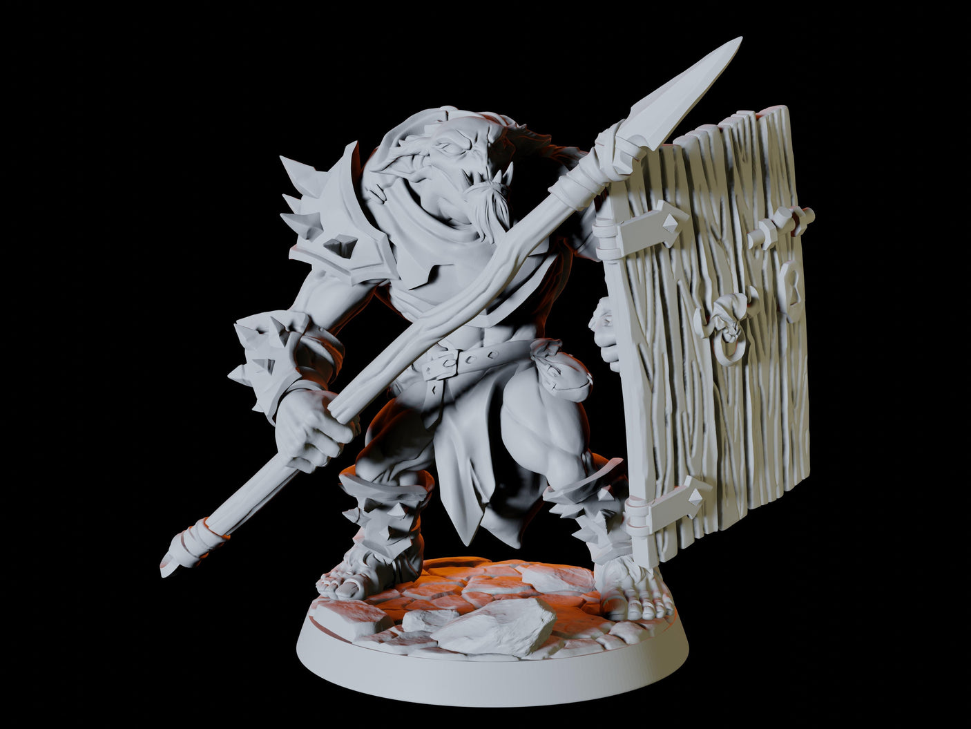 Three Bugbears Miniature for Dungeons and Dragons, Pathfinder or other TTRPGs