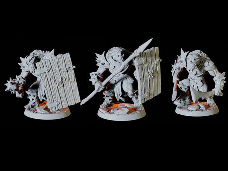 Three Bugbears Miniature for Dungeons and Dragons, Pathfinder or other TTRPGs