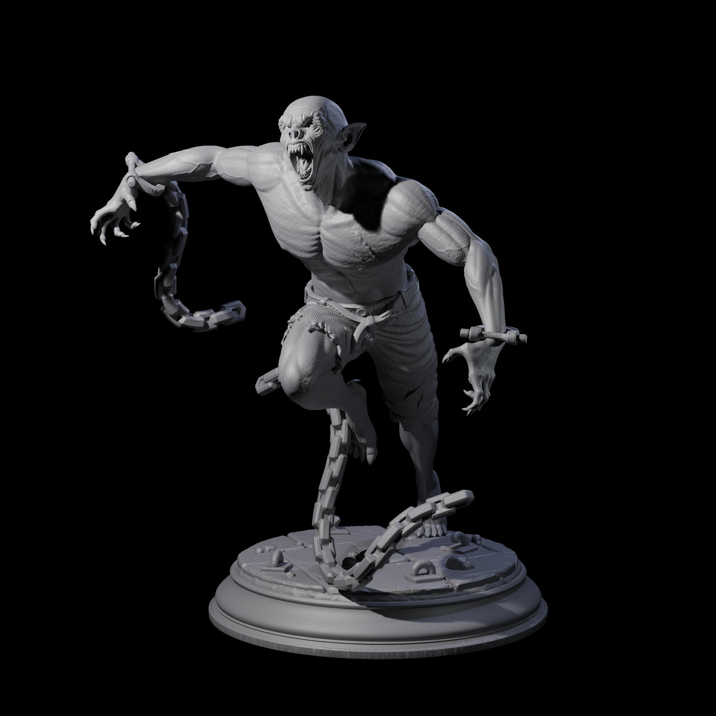 Three Chained Vampire Thralls Miniature for Dungeons and Dragons, Pathfinder or other TTRPGs