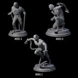 Three Chained Vampire Thralls Miniature for Dungeons and Dragons, Pathfinder or other TTRPGs