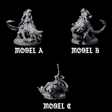 Three Charging Kobolds on Drakes Miniature for Dungeons and Dragons, Pathfinder or other TTRPGs