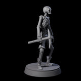 Three Civilian Skeletons Miniature for Dungeons and Dragons, Pathfinder or other TTRPGs