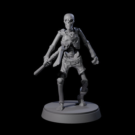 Three Civilian Skeletons Miniature for Dungeons and Dragons, Pathfinder or other TTRPGs