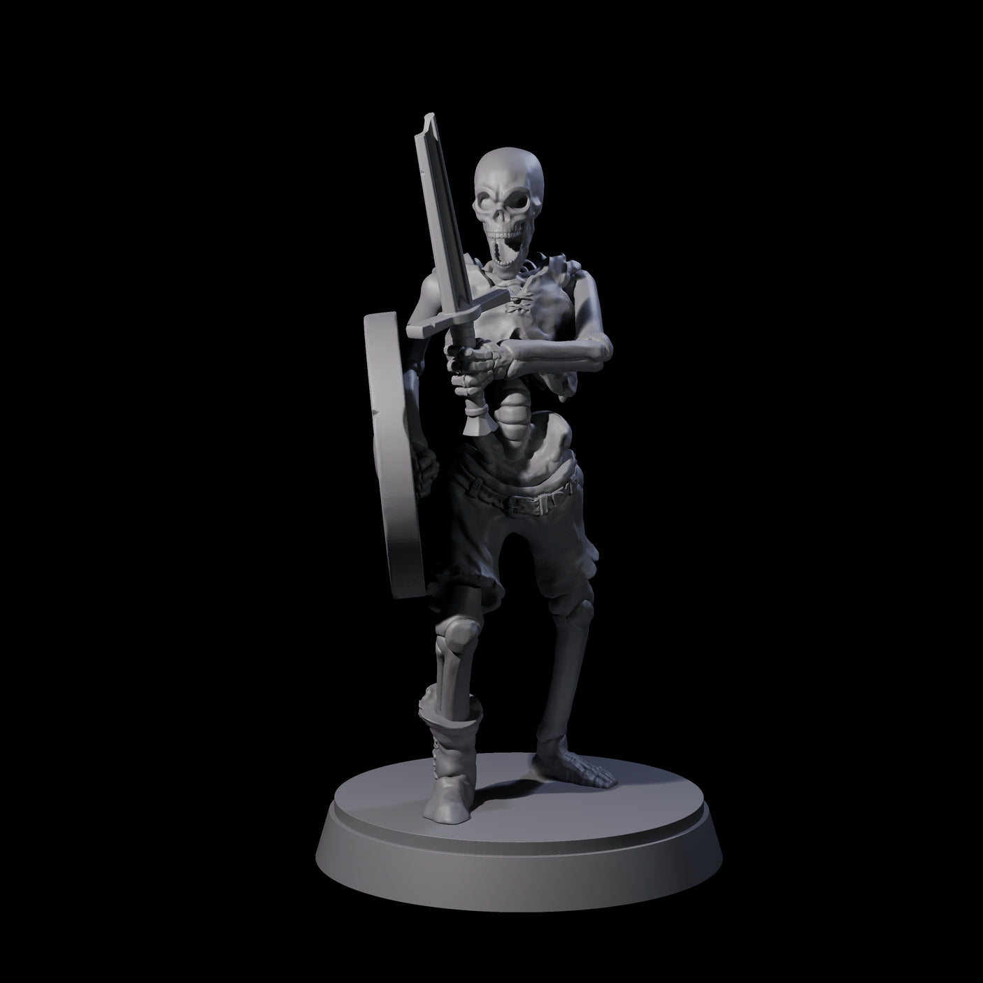 Three Civilian Skeletons Miniature for Dungeons and Dragons, Pathfinder or other TTRPGs