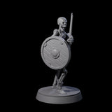Three Civilian Skeletons Miniature for Dungeons and Dragons, Pathfinder or other TTRPGs