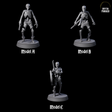 Three Civilian Skeletons Miniature for Dungeons and Dragons, Pathfinder or other TTRPGs