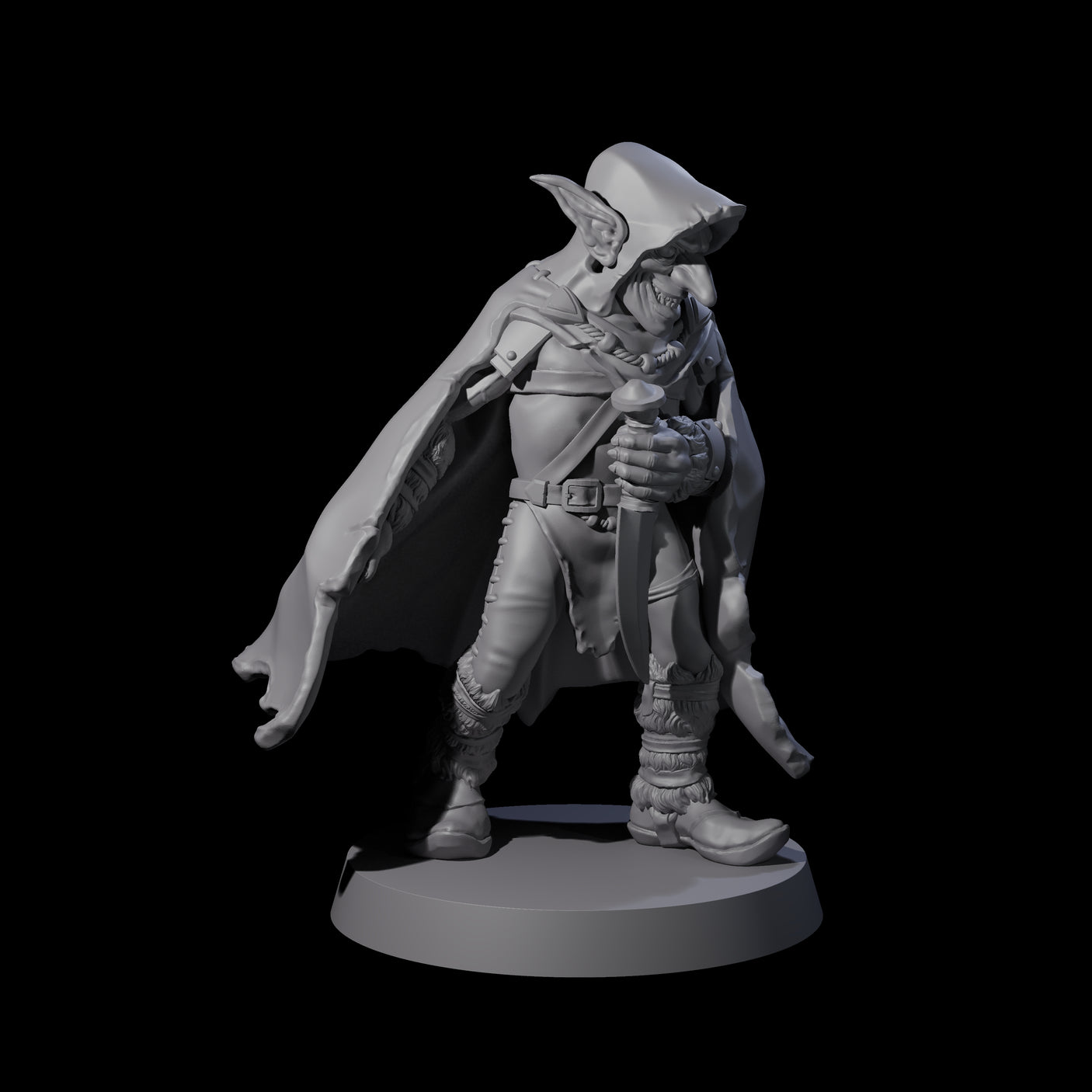 Three Cloaked Goblin Assassins Miniature for Dungeons and Dragons, Pathfinder or other TTRPGs