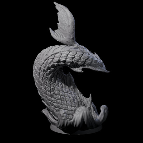 Three Crashing Sea Monster Tails Miniature for Dungeons and Dragons, Pathfinder or other TTRPGs