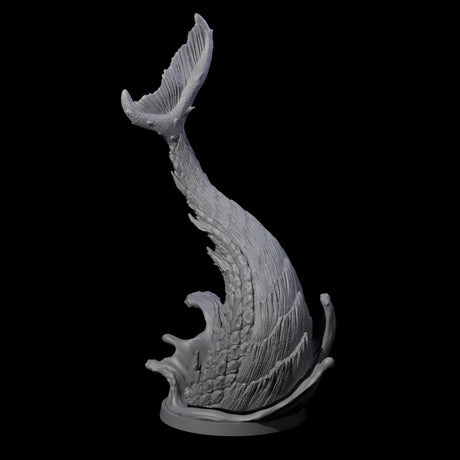 Three Crashing Sea Monster Tails Miniature for Dungeons and Dragons, Pathfinder or other TTRPGs