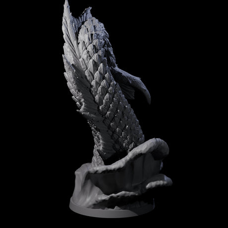 Three Crashing Sea Monster Tails Miniature for Dungeons and Dragons, Pathfinder or other TTRPGs