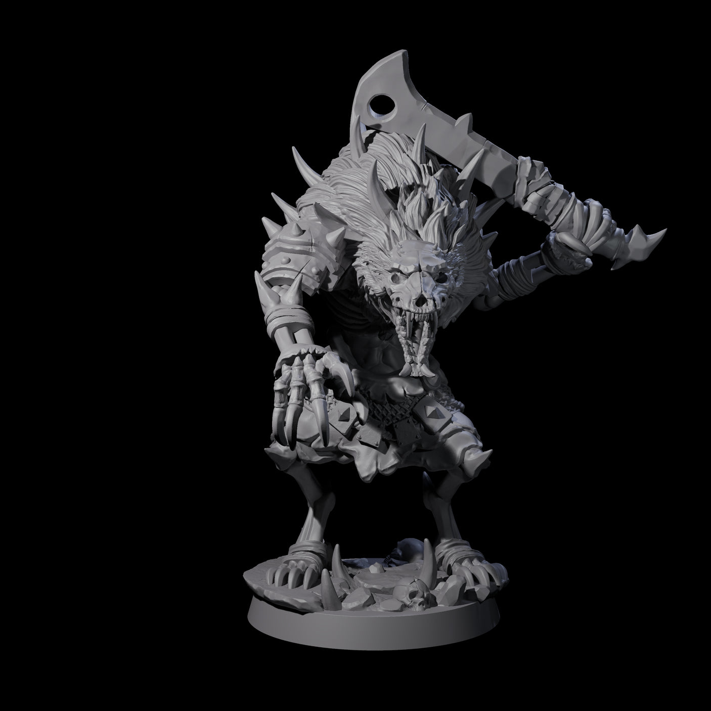 Three Creaking Gnoll Witherlings Miniature for Dungeons and Dragons, Pathfinder or other TTRPGs