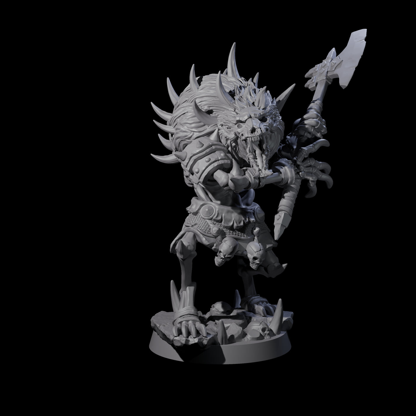 Three Creaking Gnoll Witherlings Miniature for Dungeons and Dragons, Pathfinder or other TTRPGs