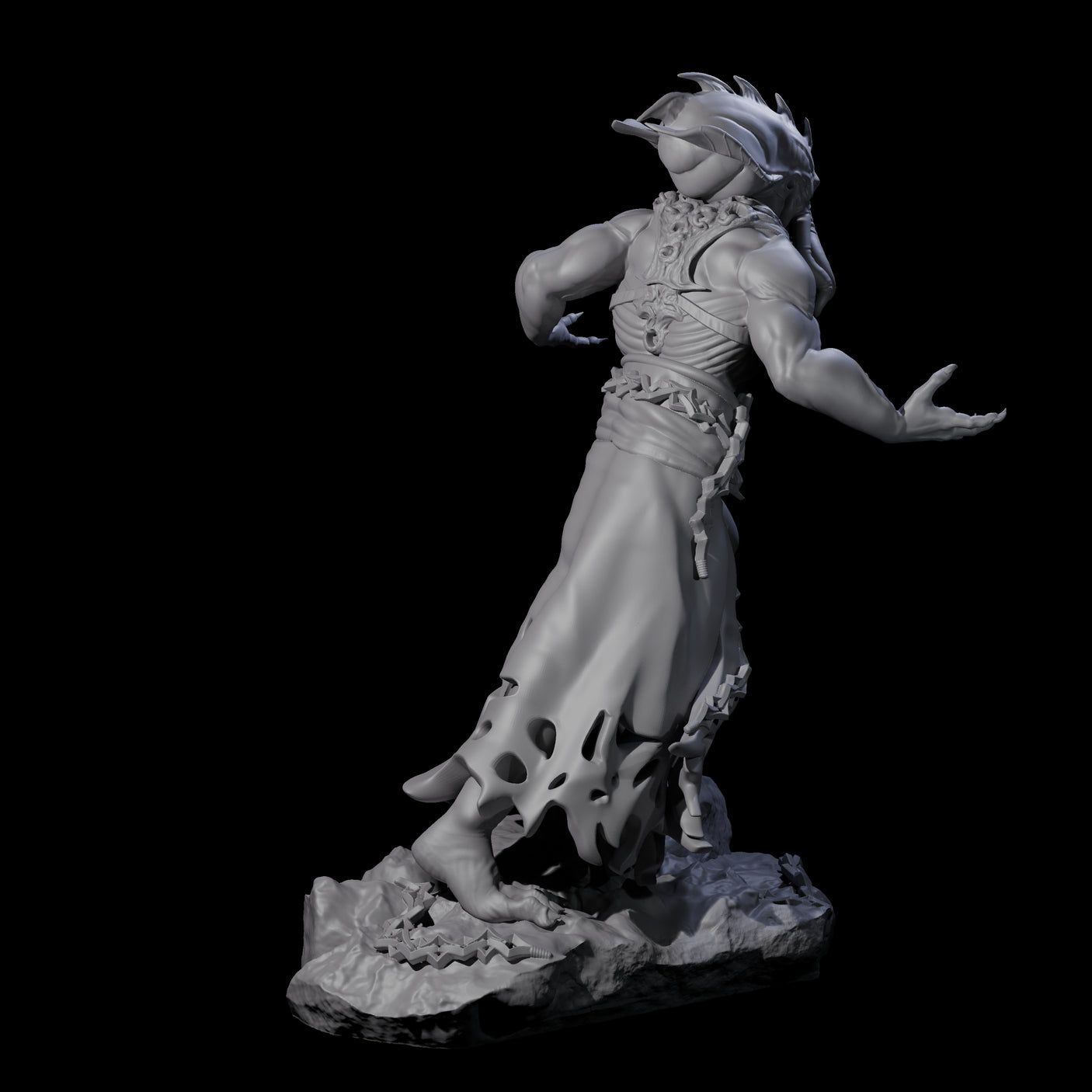 Three Crouching Mind Flayer Warriors Miniature for Dungeons and Dragons, Pathfinder or other TTRPGs
