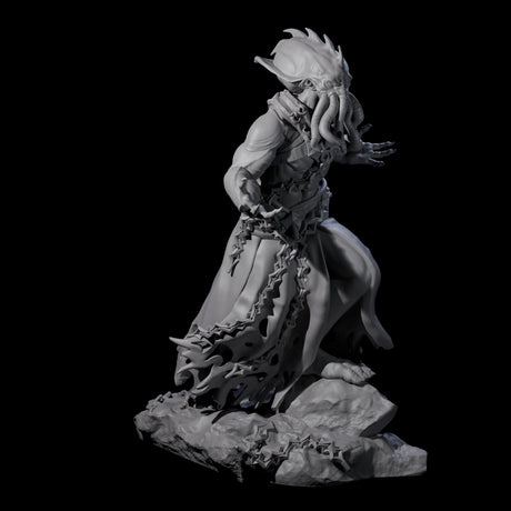 Three Crouching Mind Flayer Warriors Miniature for Dungeons and Dragons, Pathfinder or other TTRPGs