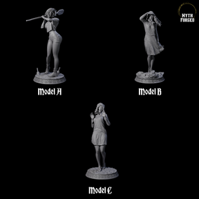 Three Cthulhu Heroines Miniature for Dungeons and Dragons, Pathfinder or other TTRPGs