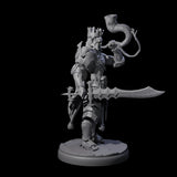 Three Dark Elf Trumpteers Miniature for Dungeons and Dragons, Pathfinder or other TTRPGs