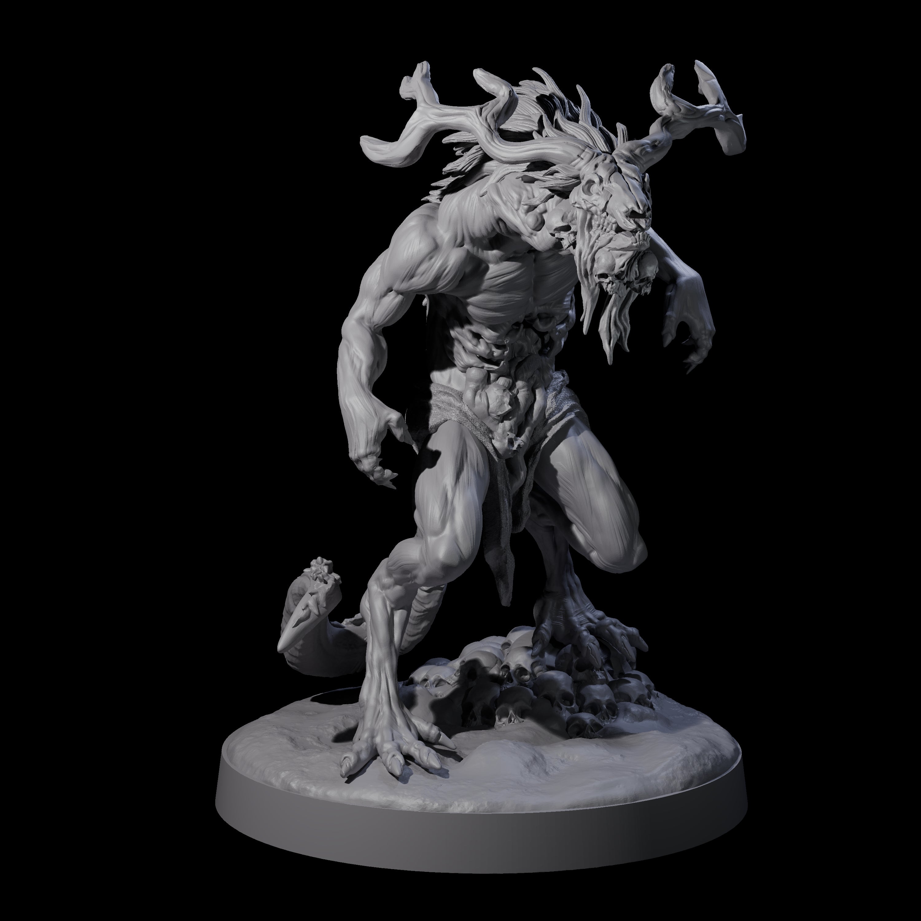 Three Death Wendigos Miniature for Dungeons and Dragons, Pathfinder or other TTRPGs