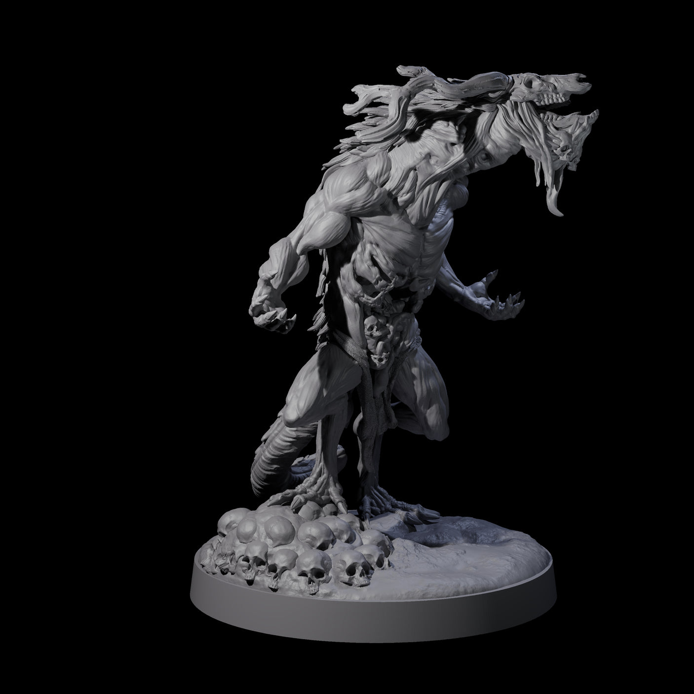 Three Death Wendigos Miniature for Dungeons and Dragons, Pathfinder or other TTRPGs