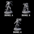 Three Death Wendigos Miniature for Dungeons and Dragons, Pathfinder or other TTRPGs