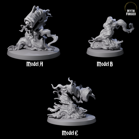 Three Devouring Slimes Miniature for Dungeons and Dragons, Pathfinder or other TTRPGs