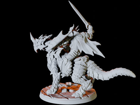 Three Dragonborn Riders Miniature for Dungeons and Dragons, Pathfinder or other TTRPGs