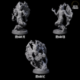 Three Drifting Shadowdemons Miniature for Dungeons and Dragons, Pathfinder or other TTRPGs