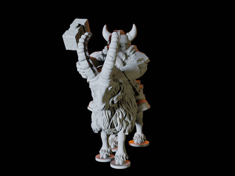 Three Dwarf Goat Riders Miniature for Dungeons and Dragons, Pathfinder or other TTRPGs