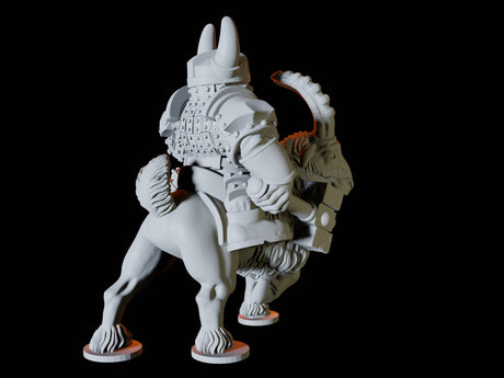 Three Dwarf Goat Riders Miniature for Dungeons and Dragons, Pathfinder or other TTRPGs