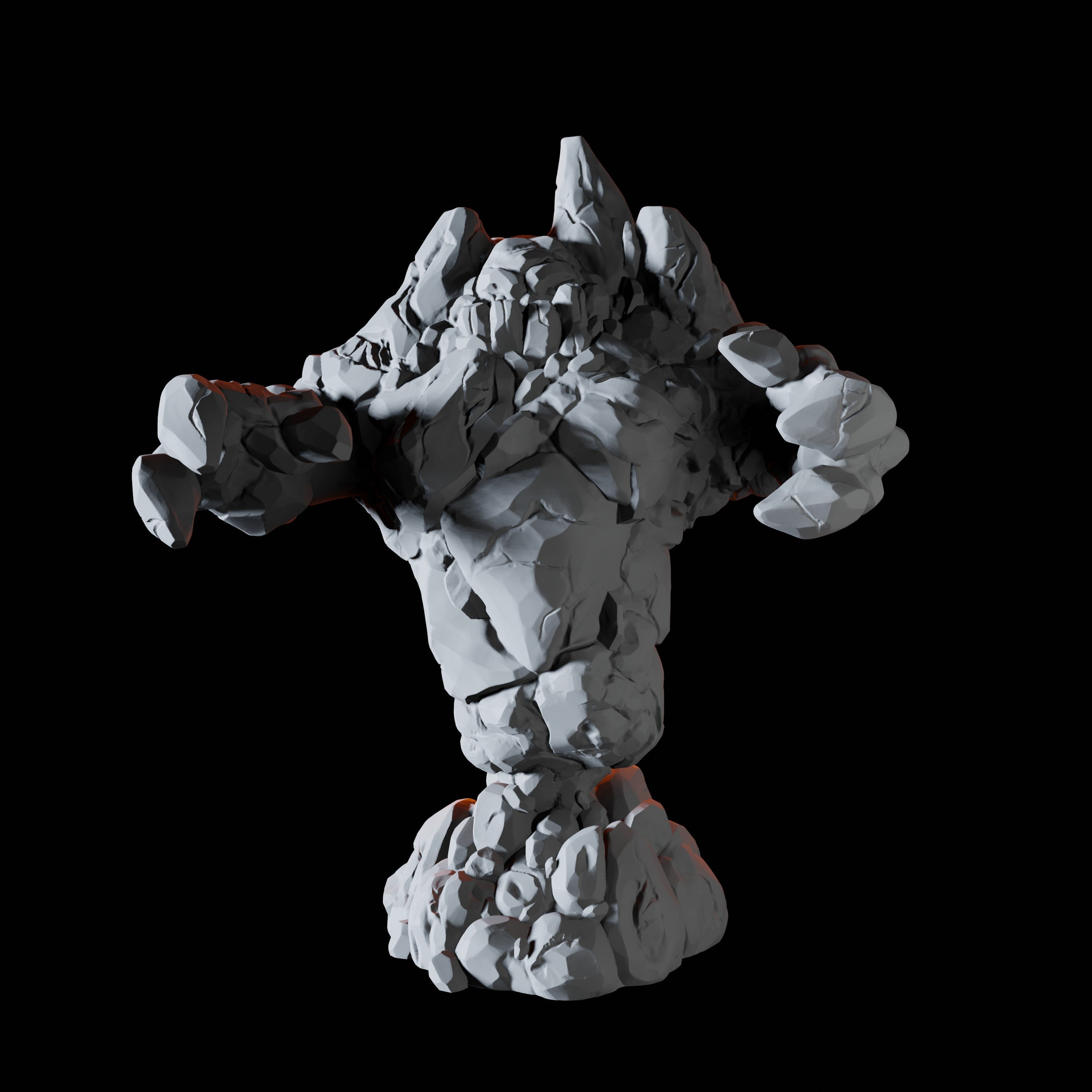 Three Earth Elemental Miniatures for Dungeons and Dragons - Myth Forged