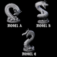 Three Emerging Purple Worms Miniature for Dungeons and Dragons, Pathfinder or other TTRPGs