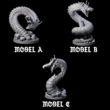 Three Emerging Purple Worms Miniature for Dungeons and Dragons, Pathfinder or other TTRPGs