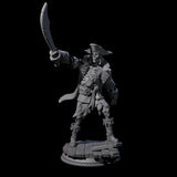 Three Falling Apart Pirate Skeleton Scallywags Miniature for Dungeons and Dragons, Pathfinder or other TTRPGs