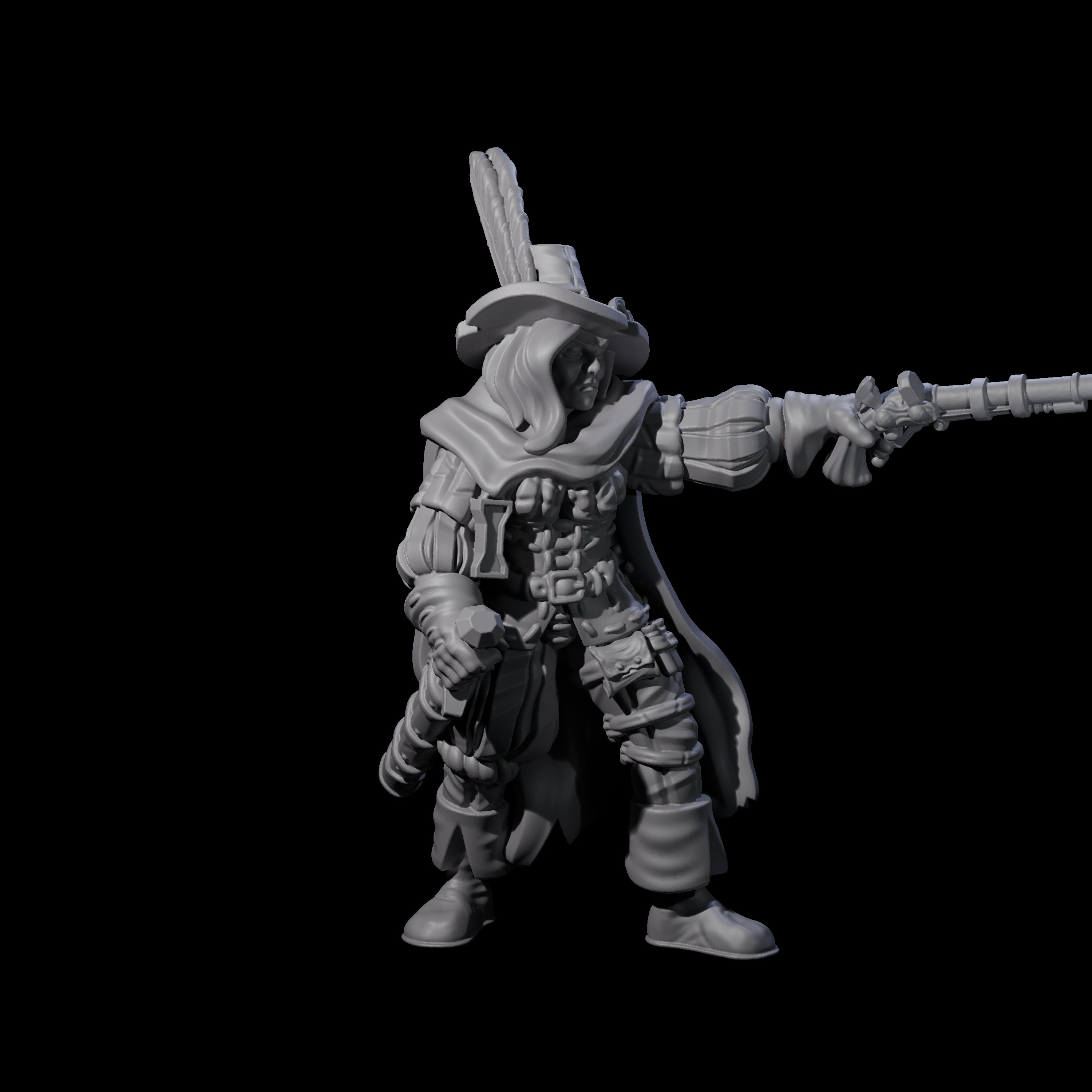 Three Female Inquisition Hunters Miniature for Dungeons and Dragons, Pathfinder or other TTRPGs