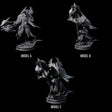 Three Feral Raven Druids Miniature for Dungeons and Dragons, Pathfinder or other TTRPGs