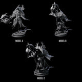 Three Feral Raven Druids Miniature for Dungeons and Dragons, Pathfinder or other TTRPGs